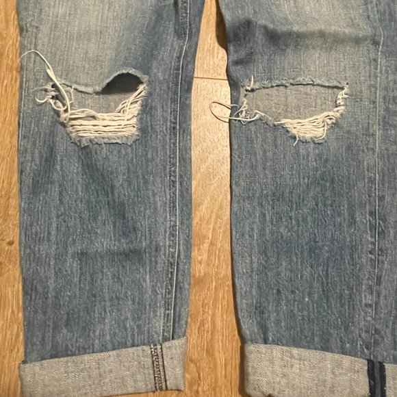 RAG & BONE Boyfriend Jeans Distressed in Moss Color - Size 27 - Picture 5 of 11
